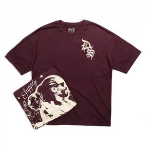 Dogg Supply By Snoop Dogg Shirt XS T- Shirt Burgundy Color With Ds In Front